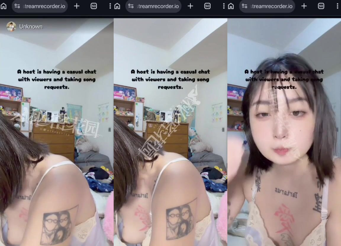 TWAV0975- 抖音短髮小網美睡衣直播粉絲福利走光秀